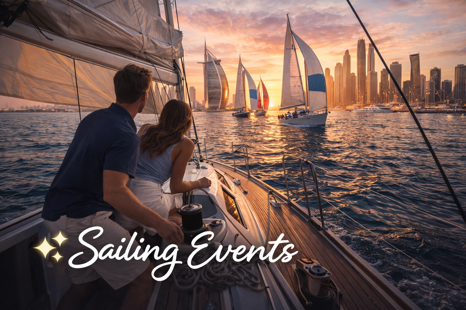 Yacht sailing events and activities at marina