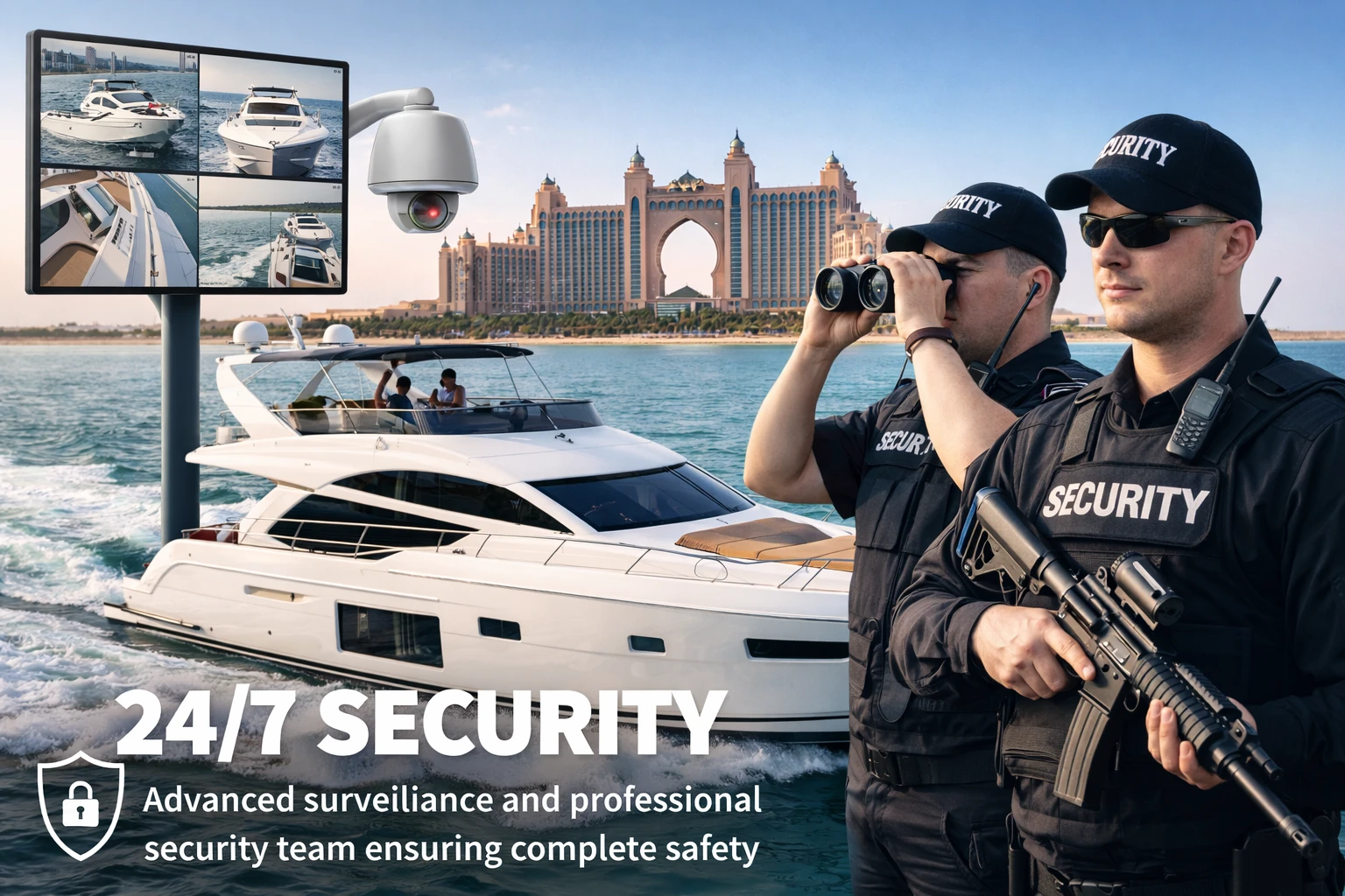 24/7 security and surveillance at yacht marina
